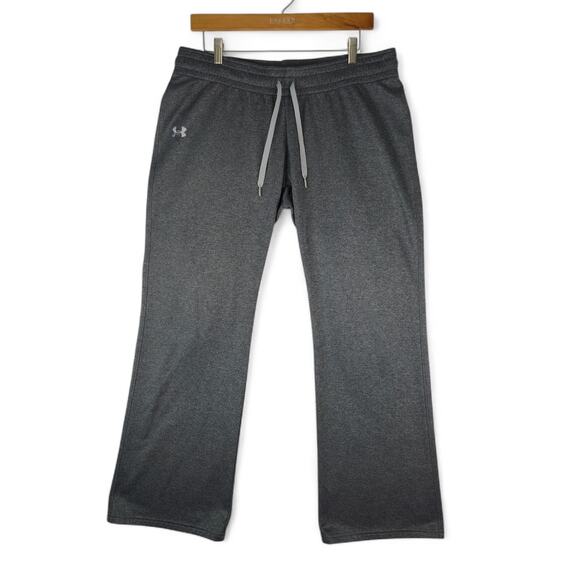 Under Armour Storm Sweatpants Womens L Gray Fleece Semi Fitted Athleisure Gym - Picture 1 of 15